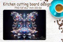 3d Crystal butterfly cutting board sublimation | Glass board Product Image 1