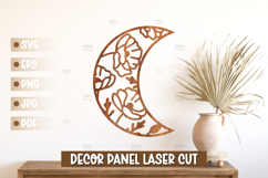 Moon Wall Art SVG - Moon Laser cut, Baby Room Home Decor Product Image 1