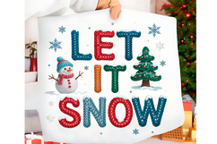 Yarn Crochet Let It Snow PNG Product Image 1