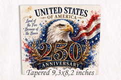 USA 250th Anniversary 20oz Tumbler Wrap PNG Product Image 3