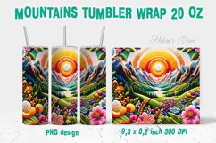 Mountains tumbler sublimation wrap 20 oz PNG Design BUNDLE Product Image 26