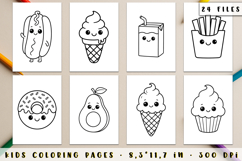 Kawaii Food Coloring Bundle - Pages for Kids Product Image 2