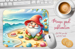 Summer beach gnomes mouse pad sublimation design png Product Image 1