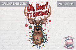 Christmas Sublimation Design PNG Funny Quote Santa Elf Lama Product Image 1
