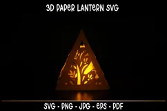 Autumn Lantern SVG I Autumn paper cut SVG I Luminaries SVG Product Image 1