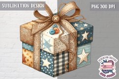 Christmas Patchwork Sublimation Design PNG Glitter Shine Product Image 1
