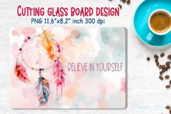 inspirational quote kitchen glass cutting board sublimation Product Image 2