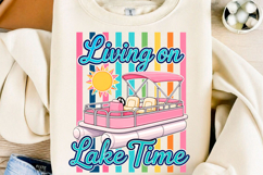 Living on Lake Time Summer Boat PNG Product Image 1