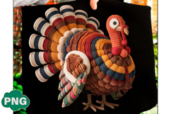 Latch Hook Yarn Faux Crochet Turkey PNG Product Image 2