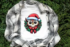 Christmas owl clipart sublimation PNG | Retro funny animal Product Image 2
