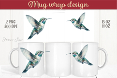 Cute Hummingbird mug wraps sublimation designs |Humming bird Product Image 1