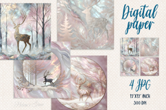 Christmas magic digital papers BUNDLE|Pink Scrap booking jpg Product Image 15
