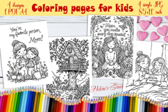 Happy Mother's Day Coloring Book Pages jpeg | Gift for mom Product Image 1