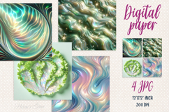 Abstract green pearl digital paper | Scrap booking graphics Product Image 1