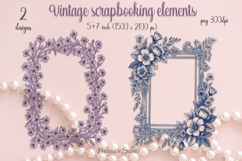 Vintage frame scrapbooking templates for card making png Product Image 1