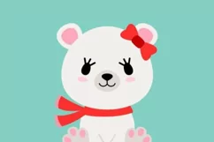 Polar Bear SVG, polar bear clipart, Winter svg, Christmas Product Image 2