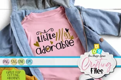 Little Miss Adorable SVG, DXF, EPS and PNG file Product Image 1
