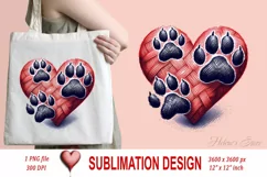 Dog mom heart Valentines day Sublimation clipart sketch png Product Image 2