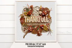 Thanksgiving Chenille Embroidered Patch Puffy Clipart PNG Product Image 2
