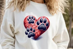 Dog mom heart Valentines day Sublimation clipart sketch png Product Image 3