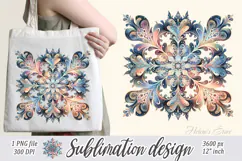 Christmas snowflakes clipart|Cute Winter flower shirt design Product Image 3