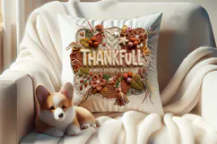 Thanksgiving Chenille Embroidered Patch Puffy Clipart PNG Product Image 4