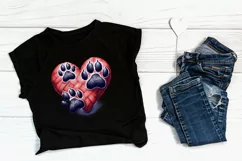Dog mom heart Valentines day Sublimation clipart sketch png Product Image 1