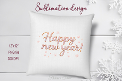 Pink Happy New Year quote sublimation design clipart png Product Image 3