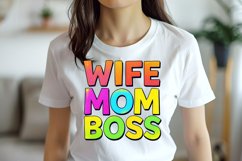 WIFE MOM BOSS clipart | Mothers day Sublimation design png Product Image 4