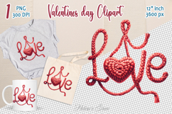 Red heart Valentines day Sublimation designs clipart png Product Image 1