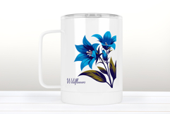Wildflowers clipart | Vintage Blue Campanula flower graphics Product Image 3