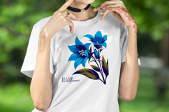 Wildflowers clipart | Vintage Blue Campanula flower graphics Product Image 4