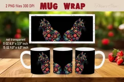 Flower cat Mug Sublimation png| Flowers cat |Art cat bouquet Product Image 2