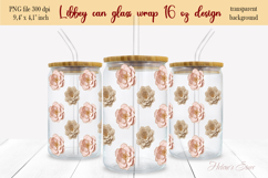3d paper floral pattern Libbey Can Glass Wrap 16oz design Product Image 1