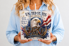 USA 250th Anniversary 20oz Tumbler Wrap PNG Product Image 2