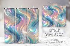 Light aqua pastel tumbler 20oz wrap sublimation design png Product Image 1