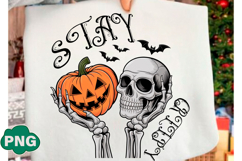 Stay Creepy PNG, Retro Dripping Pumpkin Product Image 1