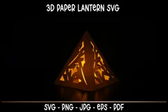 Autumn Lantern SVG I Autumn paper cut SVG I Luminaries SVG Product Image 2