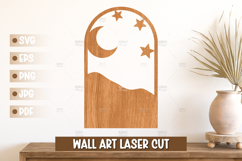 6  Boho Style Laser Cut Wall Art SVG Designs Product Image 6
