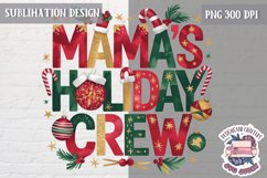 Christmas Mama Quote Sublimation Design PNG Buffalo Plaid Product Image 1