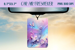 Iridescent butterfly Air Freshener Car sublimating png Product Image 1