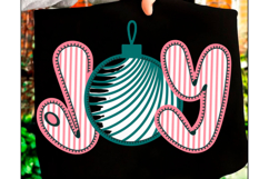 Lace Stripe Joy Ornament Christmas PNG Product Image 1
