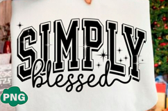 Simply Blessed SVG, Christian Faith SVG Product Image 2