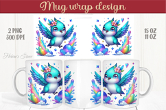 Cute Hummingbird mug wraps sublimation designs |Humming bird Product Image 1