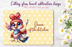 Cute chicken and funny quote cutting board sublimation png Product Image 1