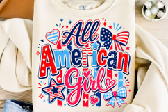All American Girl Preppy 4th of July PNG Product Image 1