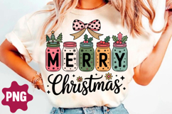Preppy Merry Christmas PNG Trendy T Shir Product Image 2