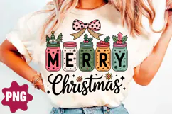 Preppy Merry Christmas PNG Trendy T Shir Product Image 2