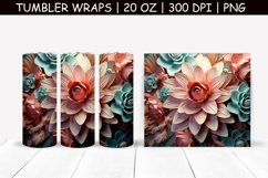Magic Flower Sublimation Tumbler Wrap Product Image 1