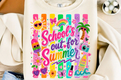 School’s out for Summer Retro Rainbow PNG Product Image 1